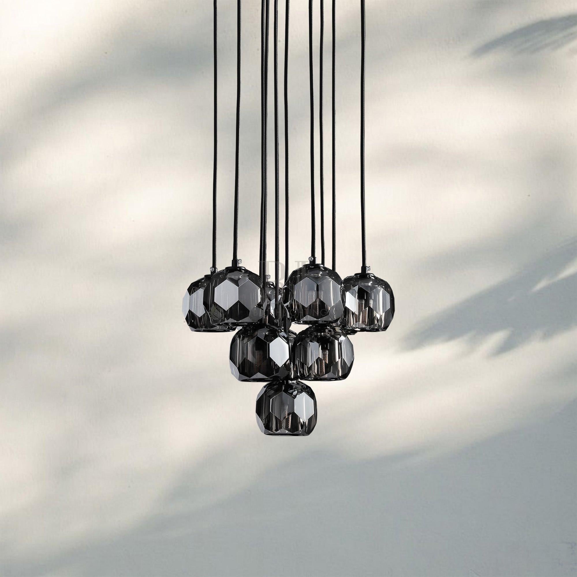 Bouble De Crystal Round Cluster Chandelier-