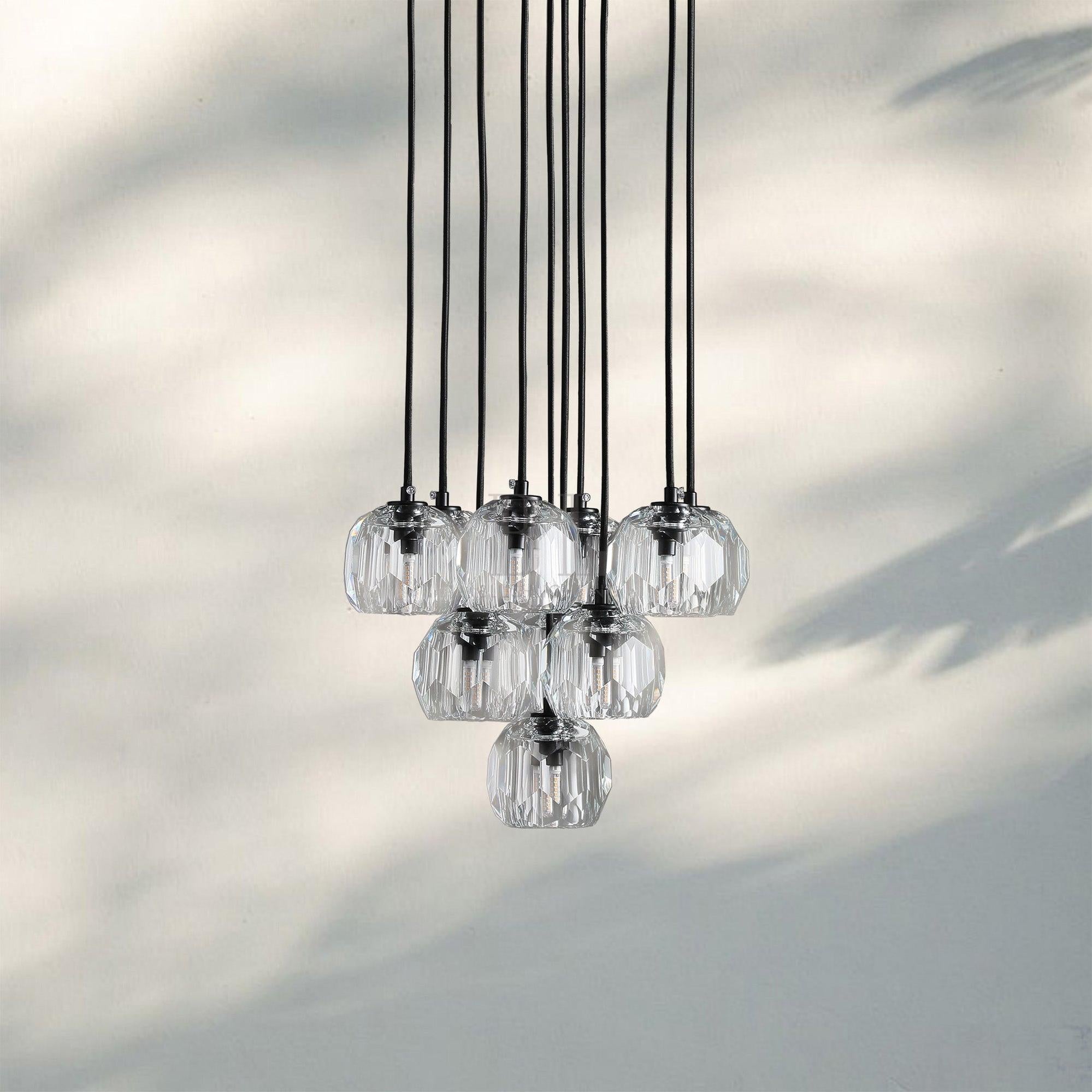 Bouble De Crystal Round Cluster Chandelier-