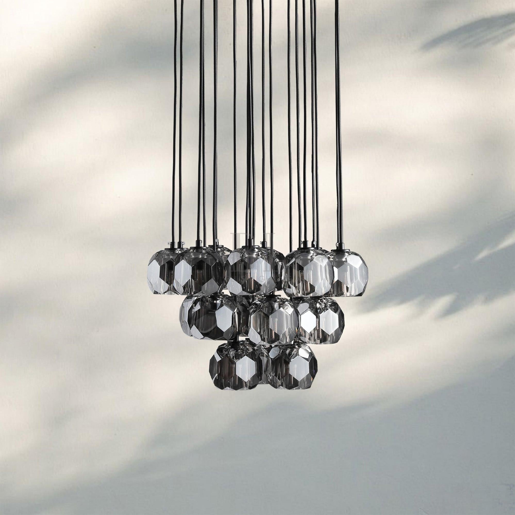 Bouble De Crystal Round Cluster Chandelier-
