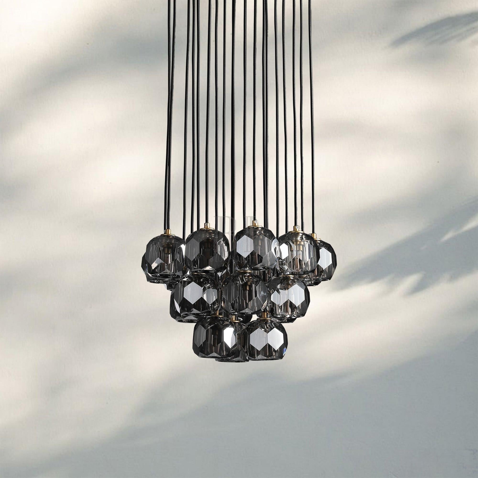 Bouble De Crystal Round Cluster Chandelier-