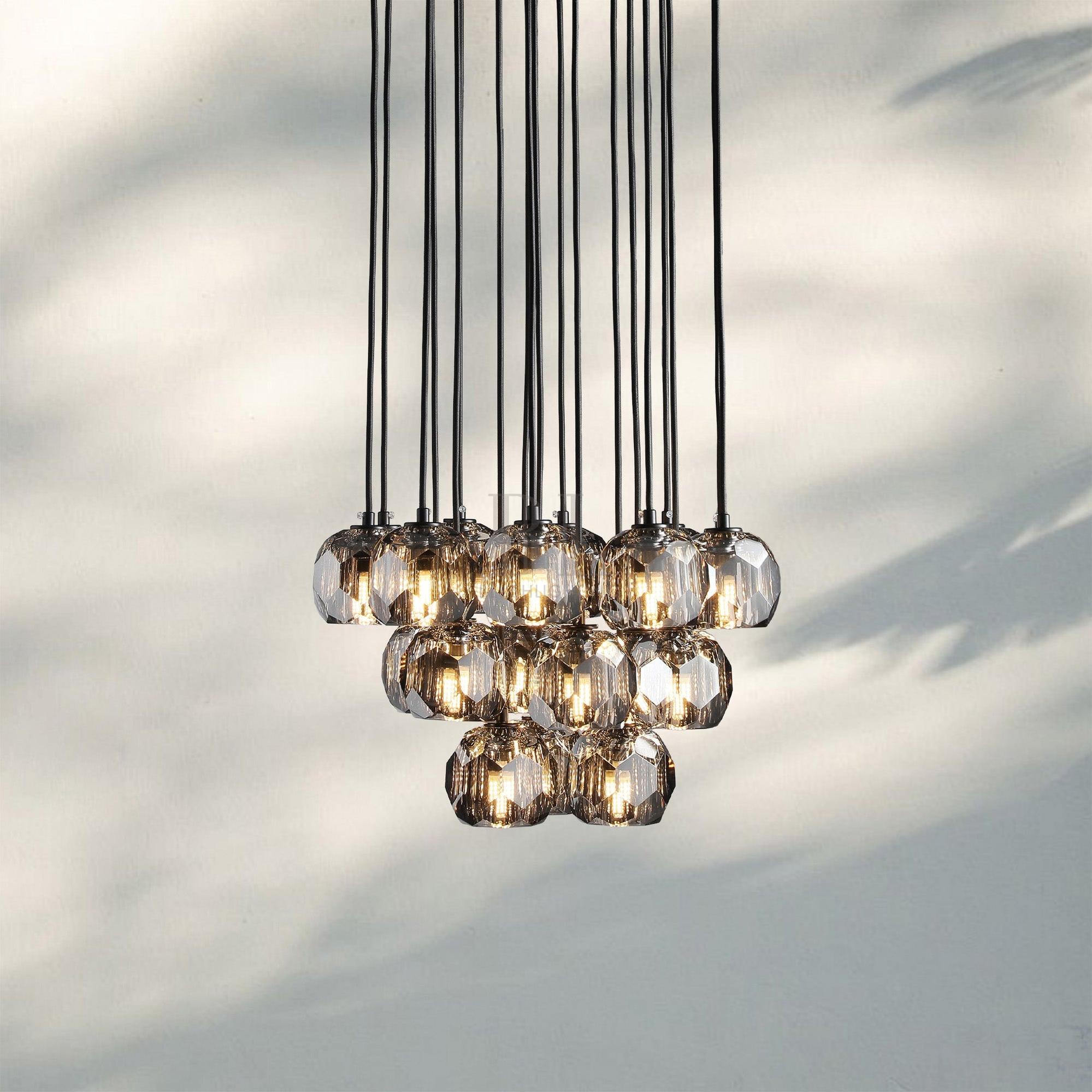 Bouble De Crystal Round Cluster Chandelier-