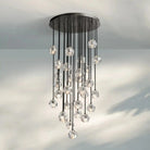 Bouble De Crystal Round Cluster Chandelier-Round: 30'' 30 Light-Clear-Black-Blushlighting
