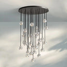 Bouble De Crystal Round Cluster Chandelier-Round: 40'' 30 Light-Clear-Black-Blushlighting