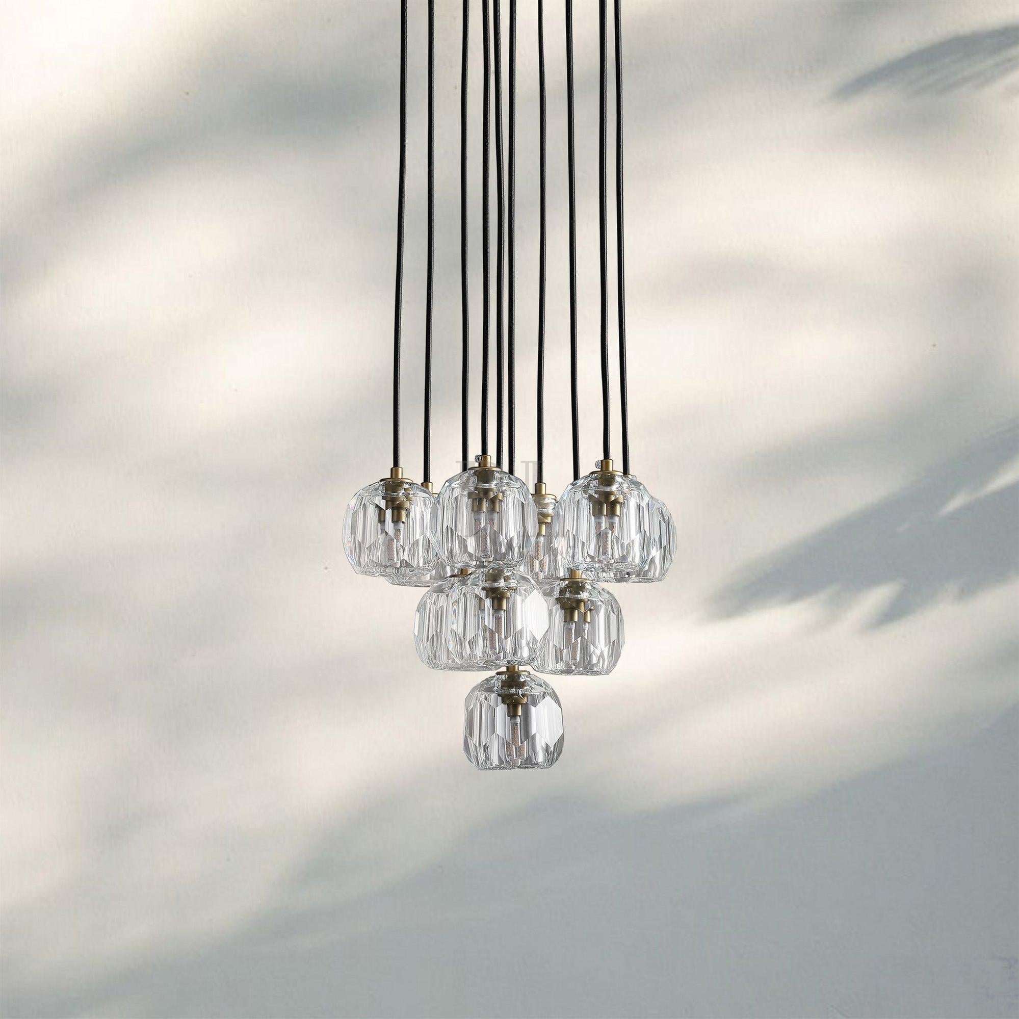 Bouble De Crystal Round Cluster Chandelier-