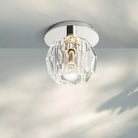 Bouble De Crystal Single Flushmount-Polished Nickel-Clear-Blushlighting
