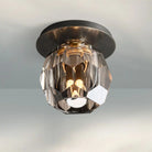 Bouble De Crystal Single Flushmount-Bronze-Smoke-Blushlighting