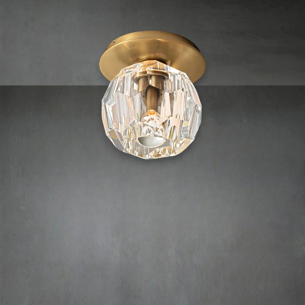 Bouble De Crystal Single Flushmount-