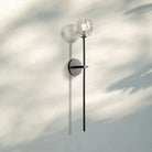 Bouble de Crystal Wall Sconce-Grand Wall Sconce-Matte Black-Clear-Blushlighting