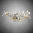 Branch Chandelier White Ceramic Ginkgo Leaf Chandeliers - D39.3inSilverBlushlighting