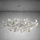 Branch Chandelier White Ceramic Ginkgo Leaf Chandeliers - L59inSilverBlushlighting