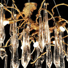 Branch Crystal Drops Chandelier in French Style with Copper Gold Finish for Dining and Living Room Ceiling-Chandeliers-Blushlighting