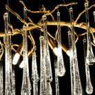 Branch Crystal Drops Chandelier in French Style with Copper Gold Finish for Dining and Living Room Ceiling-Chandeliers-Blushlighting