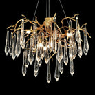 Branch Crystal Drops Chandelier in French Style with Copper Gold Finish for Dining and Living Room Ceiling-Chandeliers-Blushlighting