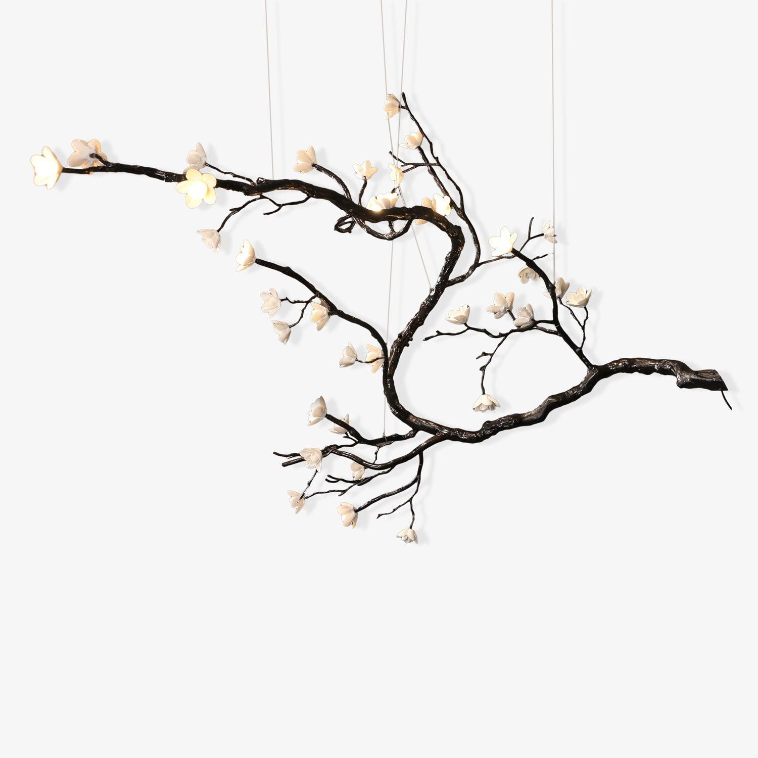 Branch Flower Chandelier - L 66.9″ x W 55.1″ x H 54.3″ / L 170cm x W 140cm x H 138cmBrass stained blackBlushlighting