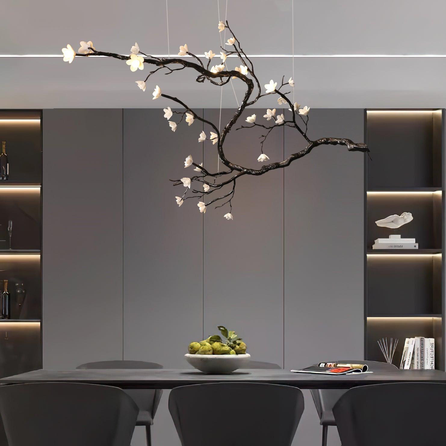 Branch Flower Chandelier - L 66.9″ x W 55.1″ x H 54.3″ / L 170cm x W 140cm x H 138cmBrass stained blackBlushlighting