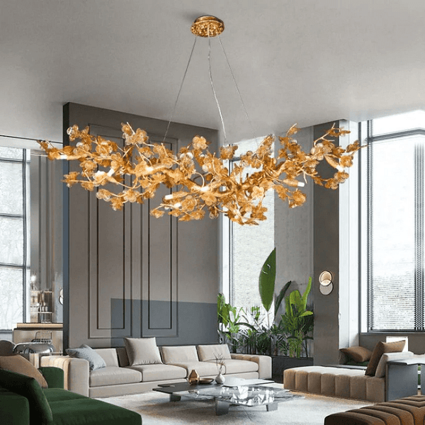 Branch Modern Leaf Linear Chandelier - 39.4" LBlushlighting