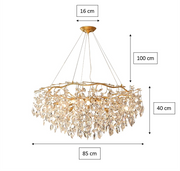 Blus Lighting Doris Round Modern Branch Chandeliers