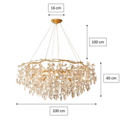 Blus Lighting Doris Round Modern Branch Chandeliers