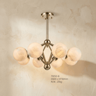 Brass 8-orb Alabaster Pendant Light - Blushlighting