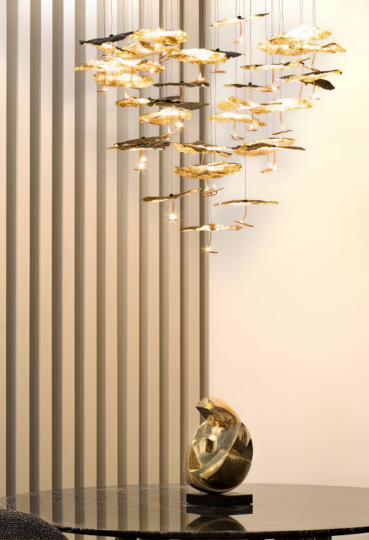 Brass Aviary Constellation Chandelier - 1 head ∅ 9.8″ x H 5.9″ / Dia 25cm x H 15cmBrass & BlackWarm LightBlushlighting