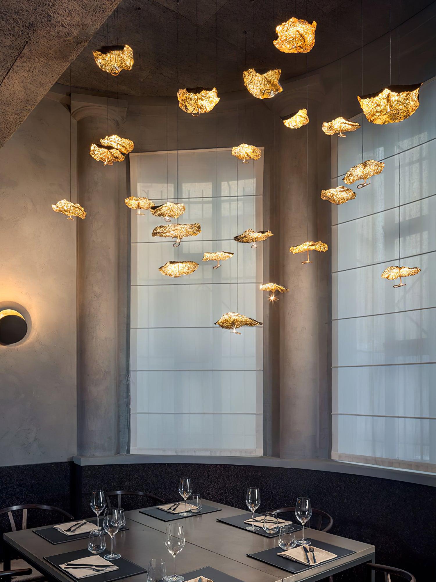 Brass Aviary Constellation Chandelier - 1 head ∅ 9.8″ x H 5.9″ / Dia 25cm x H 15cmBrass & BlackWarm LightBlushlighting