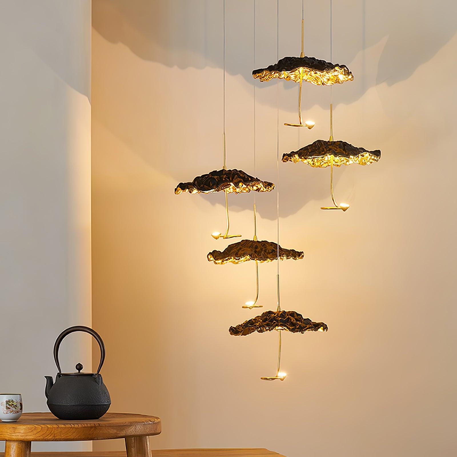 Brass Aviary Constellation Chandelier - 1 head ∅ 9.8″ x H 5.9″ / Dia 25cm x H 15cmBrass & BlackWarm LightBlushlighting