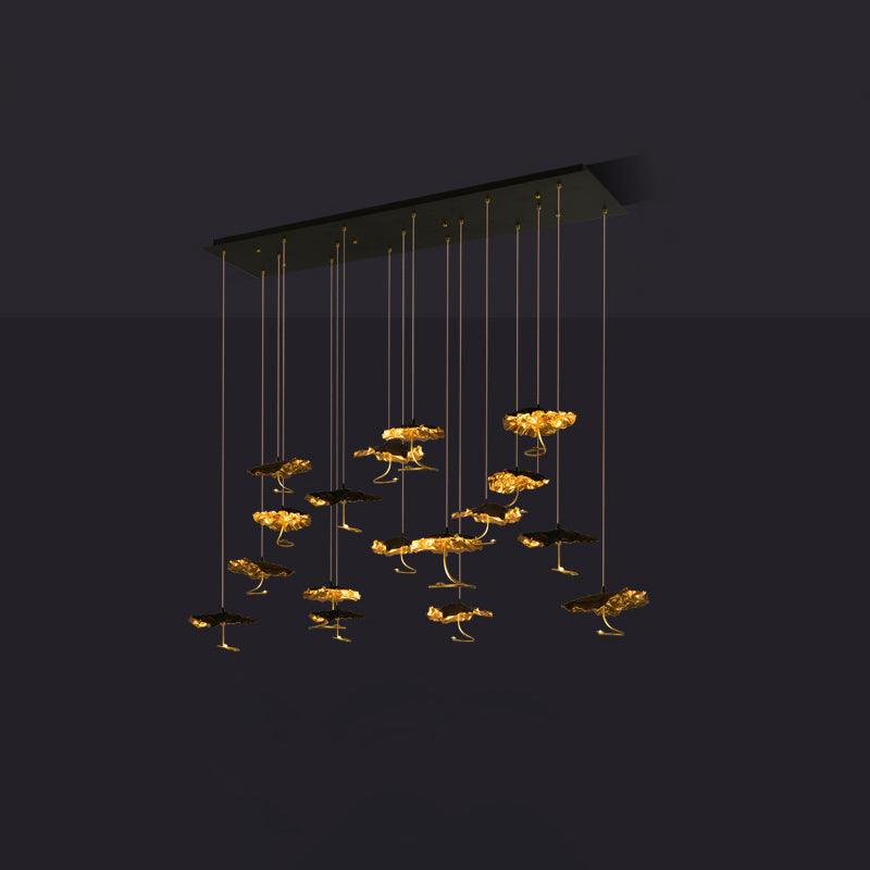 Brass Aviary Constellation Chandelier - 17 heads L 31.5″ x W 13.8″ x H 59.1″ / L 80cm x W 35cm x H 150cmBrass & BlackWarm LightBlushlighting