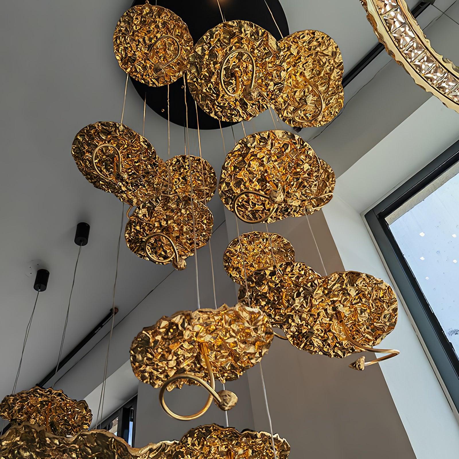 Brass Aviary Constellation Chandelier - 1 head ∅ 9.8″ x H 5.9″ / Dia 25cm x H 15cmBrass & BlackWarm LightBlushlighting