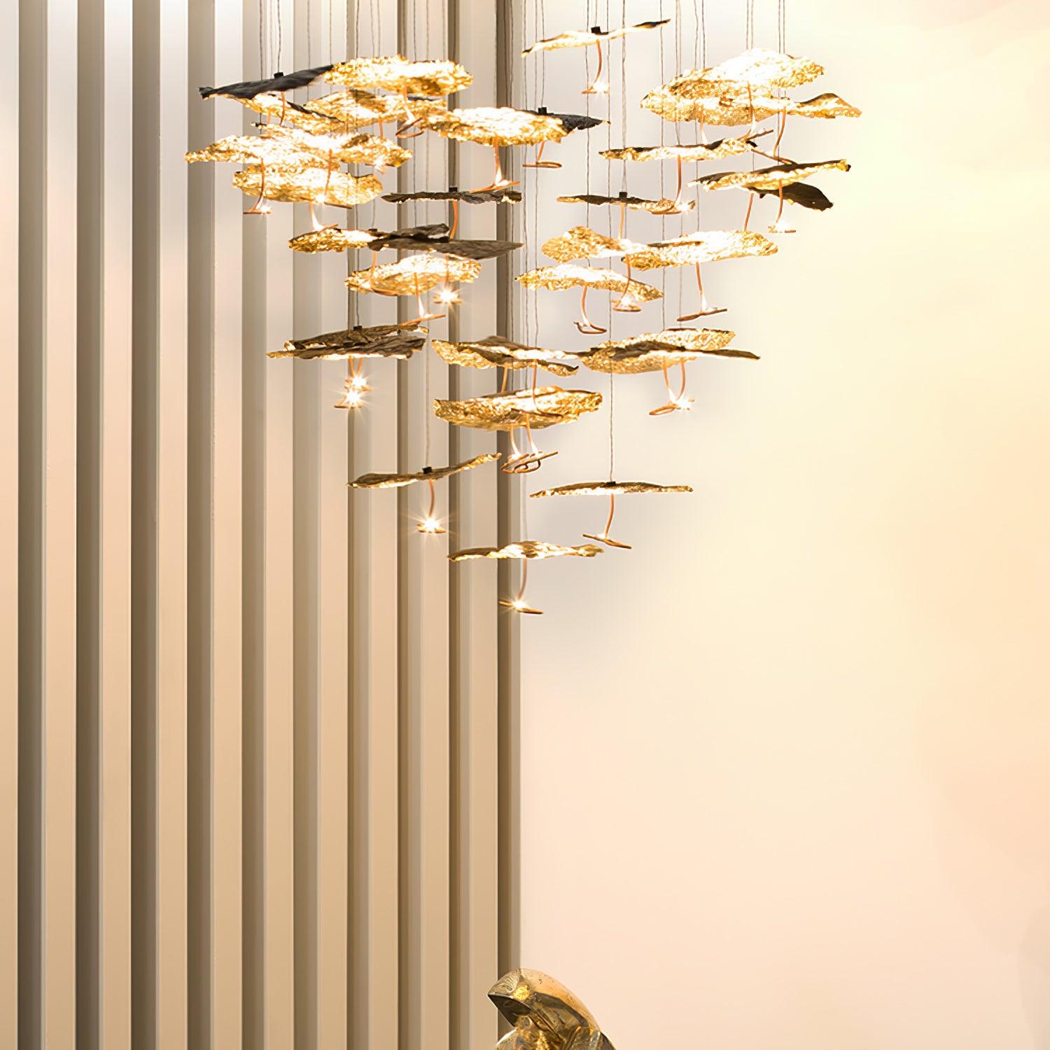 Brass Aviary Constellation Chandelier - 1 head ∅ 9.8″ x H 5.9″ / Dia 25cm x H 15cmBrass & BlackWarm LightBlushlighting