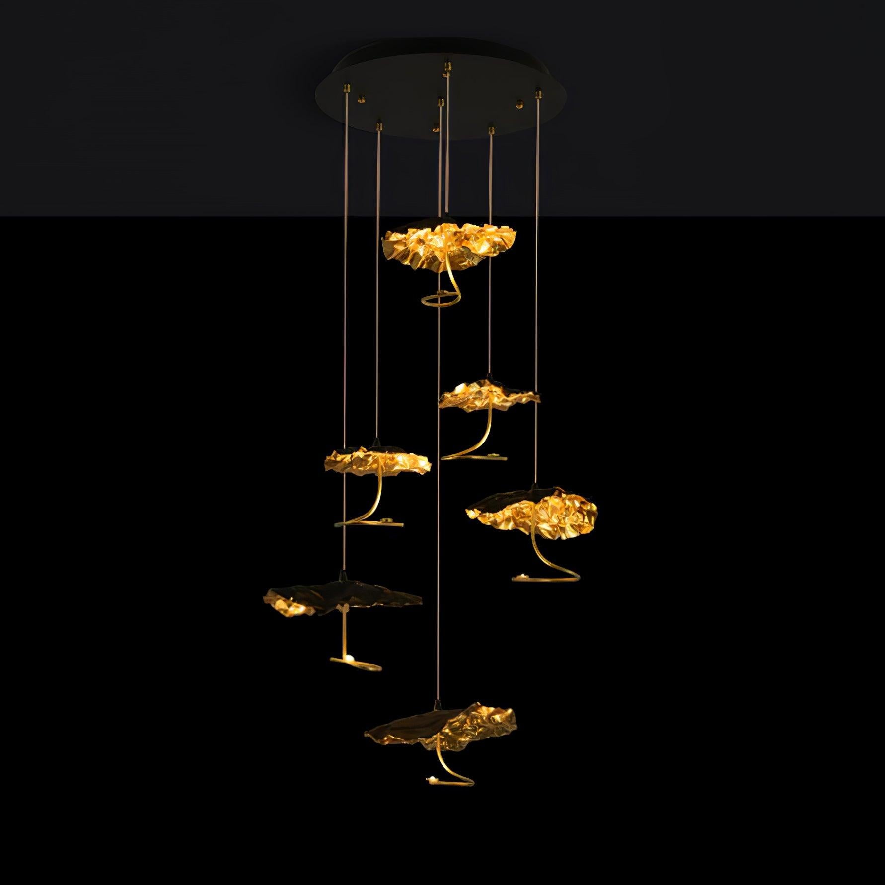 Brass Aviary Constellation Chandelier - 1 head ∅ 9.8″ x H 5.9″ / Dia 25cm x H 15cmBrass & BlackWarm LightBlushlighting