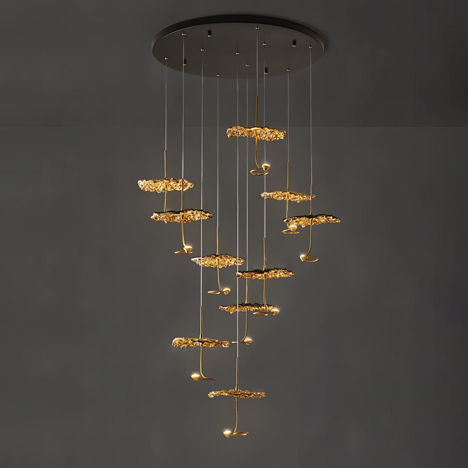 Brass Aviary Constellation Chandelier - 1 head ∅ 9.8″ x H 5.9″ / Dia 25cm x H 15cmBrass & BlackWarm LightBlushlighting
