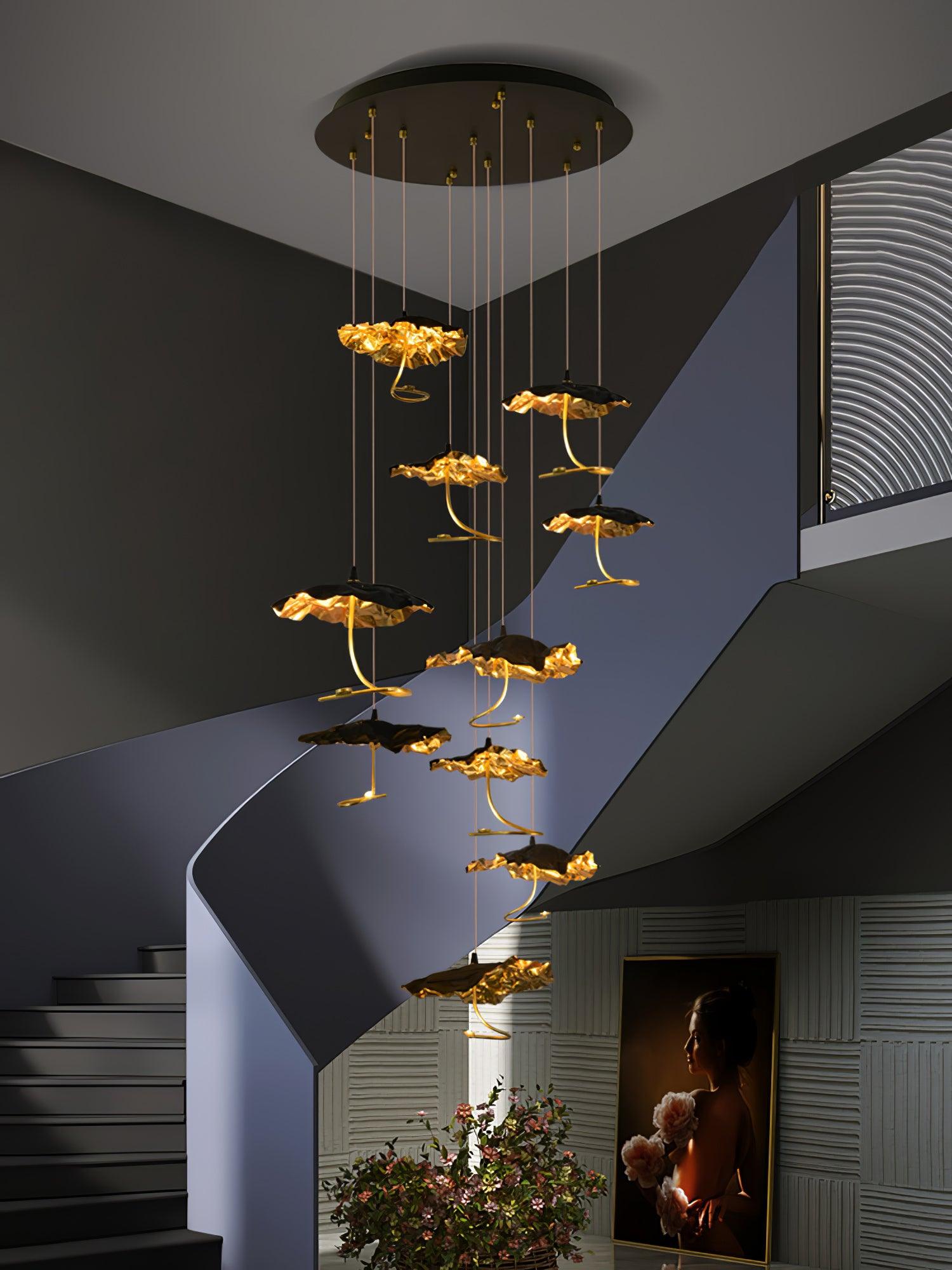Brass Aviary Constellation Chandelier - 1 head ∅ 9.8″ x H 5.9″ / Dia 25cm x H 15cmBrass & BlackWarm LightBlushlighting