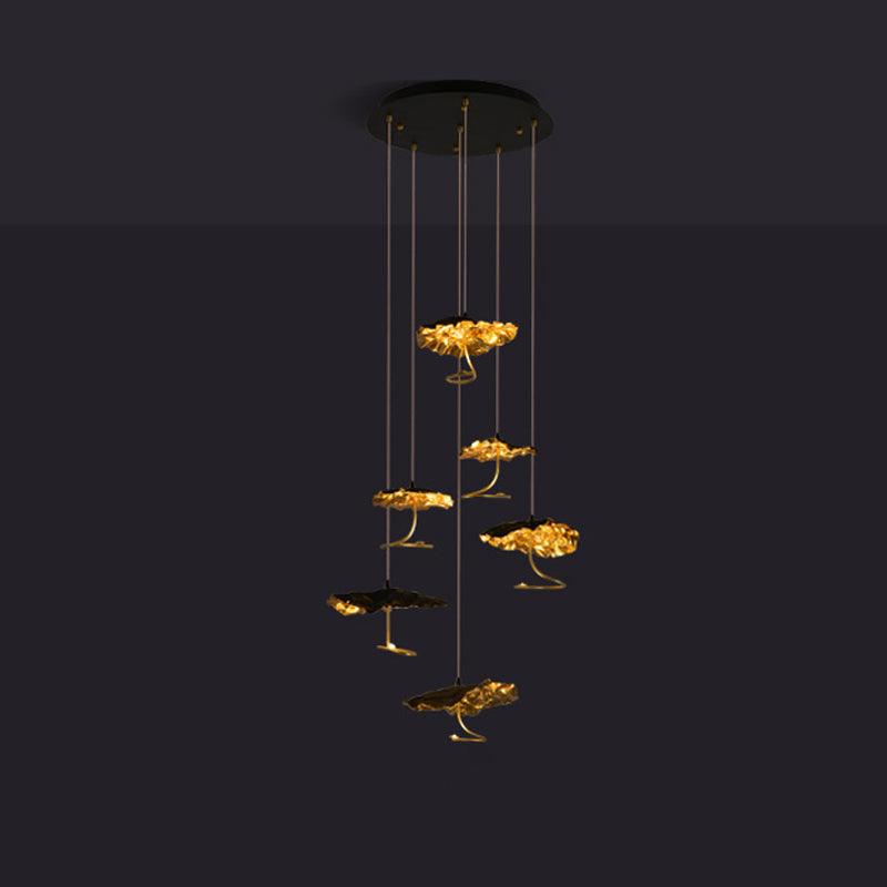 Brass Aviary Constellation Chandelier - 6 heads ∅ 23.6″ x H 78.7″ / Dia 60cm x H 200cmBrass & BlackWarm LightBlushlighting