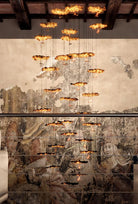 Brass Aviary Constellation Chandelier - 1 head ∅ 9.8″ x H 5.9″ / Dia 25cm x H 15cmBrass & BlackWarm LightBlushlighting