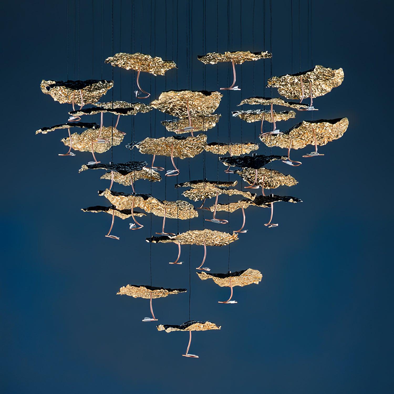 Brass Aviary Constellation Chandelier - 1 head ∅ 9.8″ x H 5.9″ / Dia 25cm x H 15cmBrass & BlackWarm LightBlushlighting
