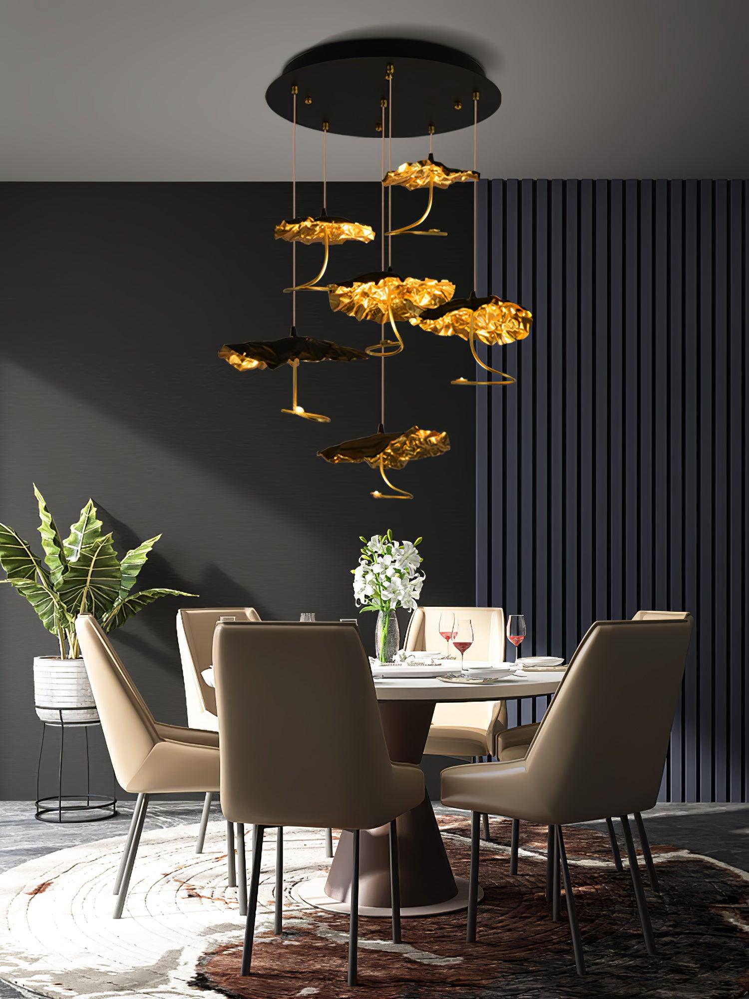 Brass Aviary Constellation Chandelier - 1 head ∅ 9.8″ x H 5.9″ / Dia 25cm x H 15cmBrass & BlackWarm LightBlushlighting
