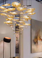 Brass Aviary Constellation Chandelier - 1 head ∅ 9.8″ x H 5.9″ / Dia 25cm x H 15cmBrass & BlackWarm LightBlushlighting