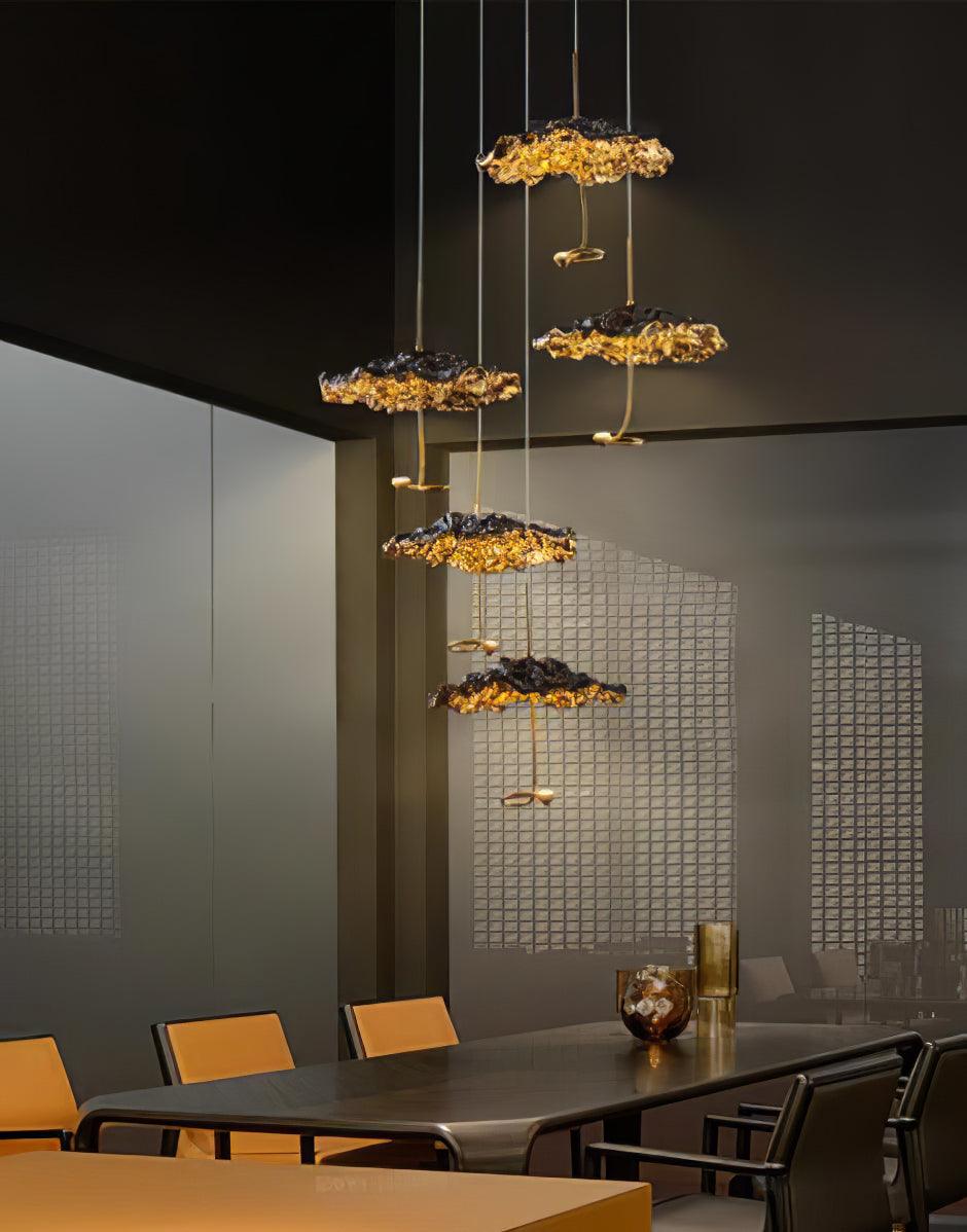 Brass Aviary Constellation Chandelier - 1 head ∅ 9.8″ x H 5.9″ / Dia 25cm x H 15cmBrass & BlackWarm LightBlushlighting