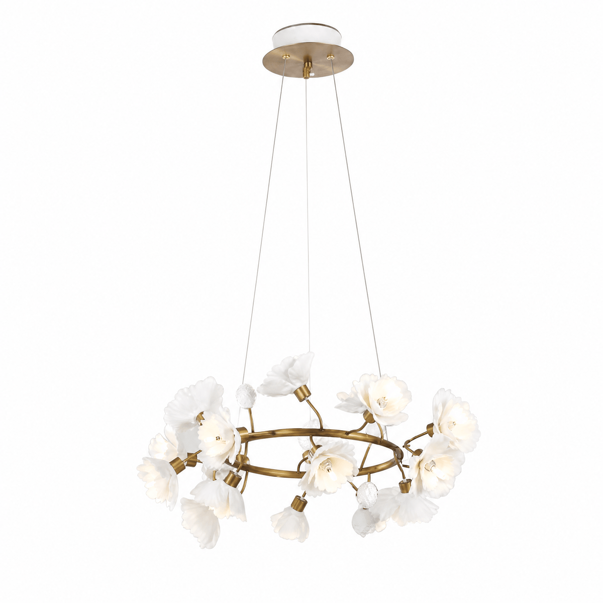 Brass Ceramic Chandelier - Blushlighting