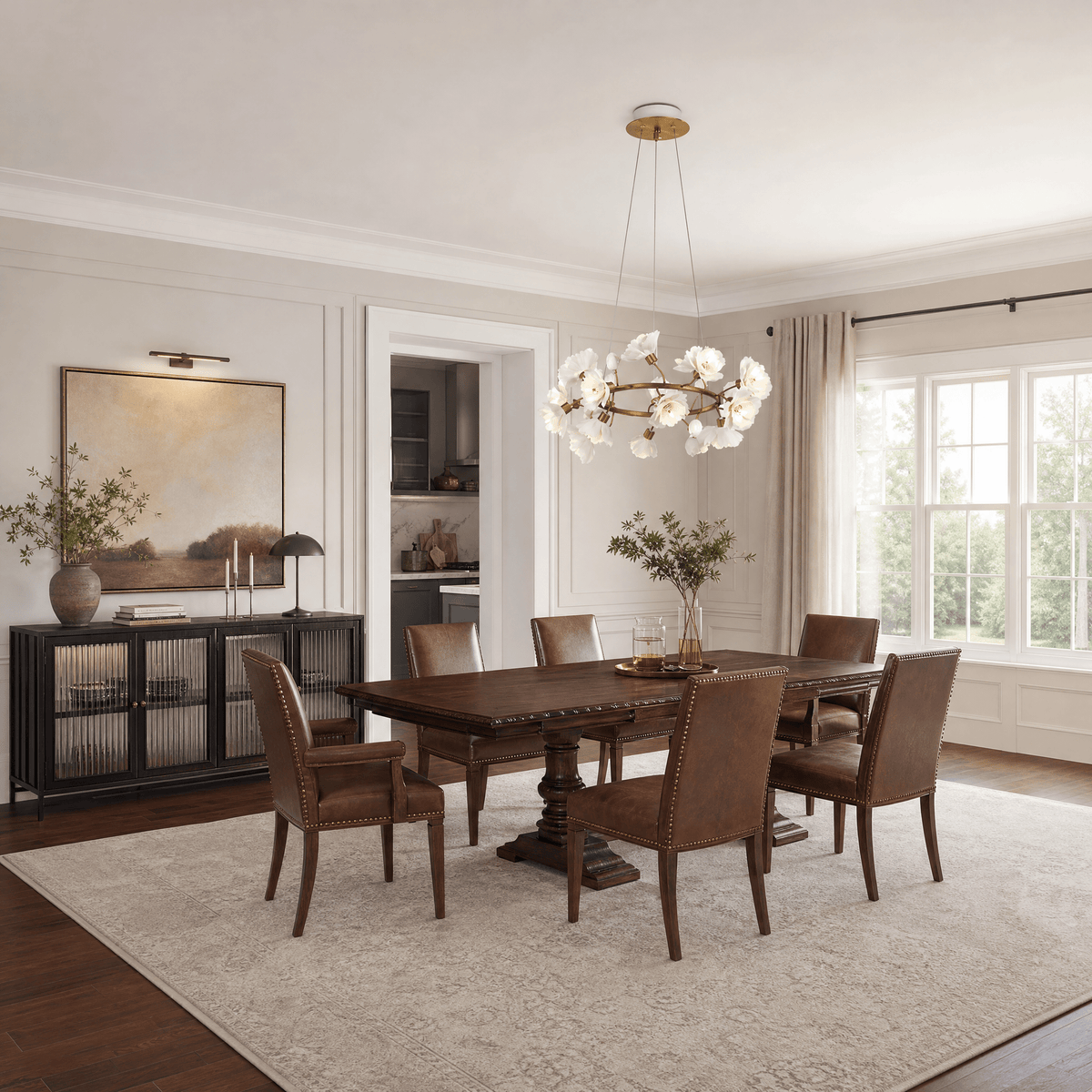 Brass Ceramic Chandelier - Blushlighting