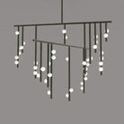 Brass Drop System Chandelier - 42 heads L 120cm x W 110cm x H 98.5cm / L 47.2" x W 43.3" x H 38.8"BlackBlushlighting
