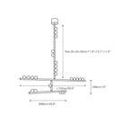 Brass Drop System Chandelier - 76 heads L 220cm x W 180cm x H 400cm / L 86.6" x W 70.9" x H 157.5"BlackBlushlighting