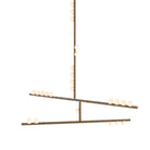 Brass Drop System Chandelier - 76 heads L 220cm x W 180cm x H 400cm / L 86.6" x W 70.9" x H 157.5"BlackBlushlighting