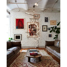 Brass Drop System Chandelier - 76 heads L 220cm x W 180cm x H 400cm / L 86.6" x W 70.9" x H 157.5"BlackBlushlighting