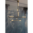 Brass Drop System Chandelier - 76 heads L 220cm x W 180cm x H 400cm / L 86.6" x W 70.9" x H 157.5"BlackBlushlighting