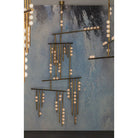 Brass Drop System Chandelier - 76 heads L 220cm x W 180cm x H 400cm / L 86.6" x W 70.9" x H 157.5"BlackBlushlighting