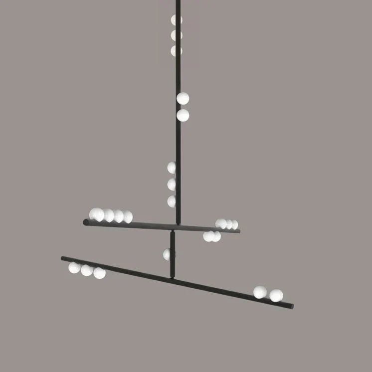 Brass Drop System Chandelier - 24 heads L 152cm x W 76cm x H 38cm / L 59.8" x W 29.9" x H 15"BlackBlushlighting