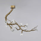 Brass Flower Branch Chandelier - L 31.5″ x W 19.7″ x H 25.6″ / L 80cm x W 50cm x H 65cmBrassBlushlighting
