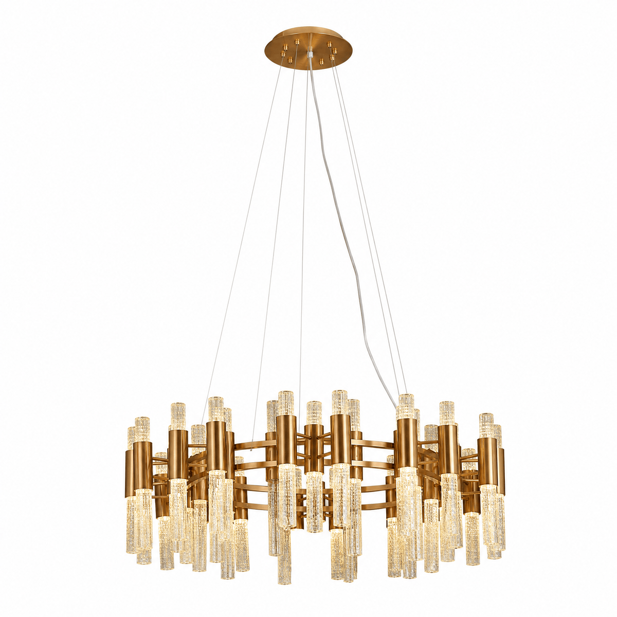 Brass Halo Chandelier - Blushlighting