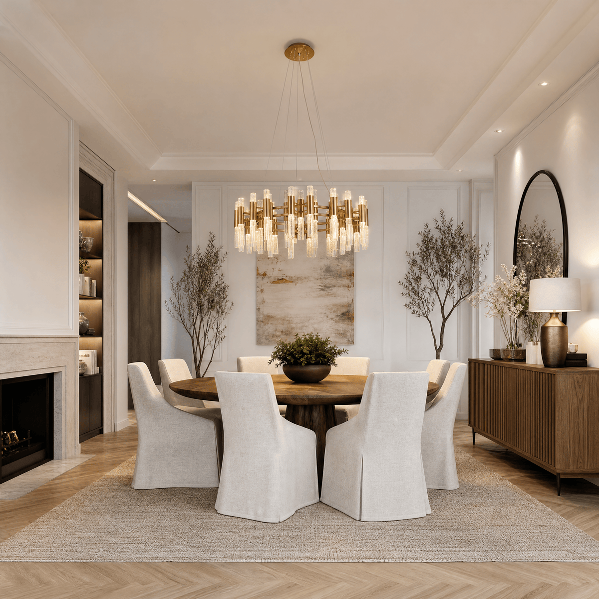 Brass Halo Chandelier - Blushlighting